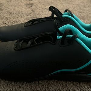 Puma Black and Teal Athletic Shoes